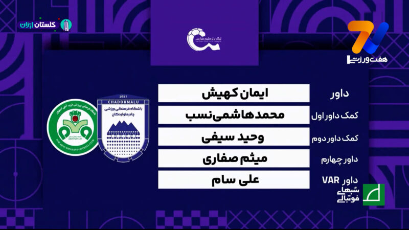  کارشناسی داوری دیدارچادرملو – ذوب آهن