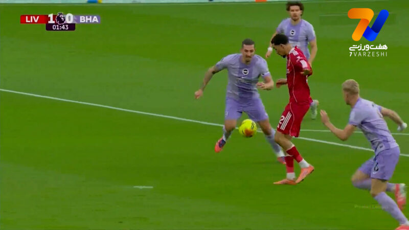 گل اول لیورپول به برایتون توسط اکیتیکه