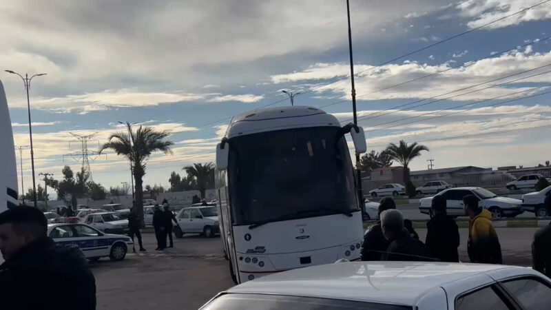 ورود اتوبوس مس به ورزشگاه و تشویق آرمان رمضانی!