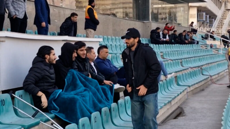 خوش وبش ابرقویی بازیکن پرسپولیس و دیناروند گلر مصدوم خیبر خرم آباد