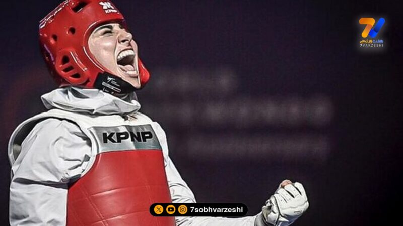 عکس لحظه پیروزی ناهید کیانی در برابر کیمیا علیزاده