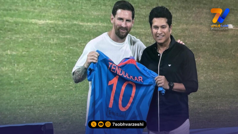 دومین روز تور لیونل مسی در هند؛ دریافت پیراهن سچین تندولکار