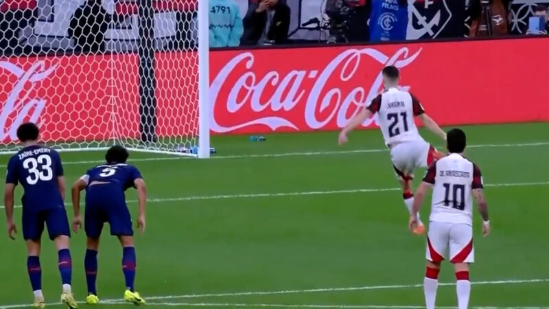 گل اول فلامینگو به پاری سن ژرمن توسط جورجینیو