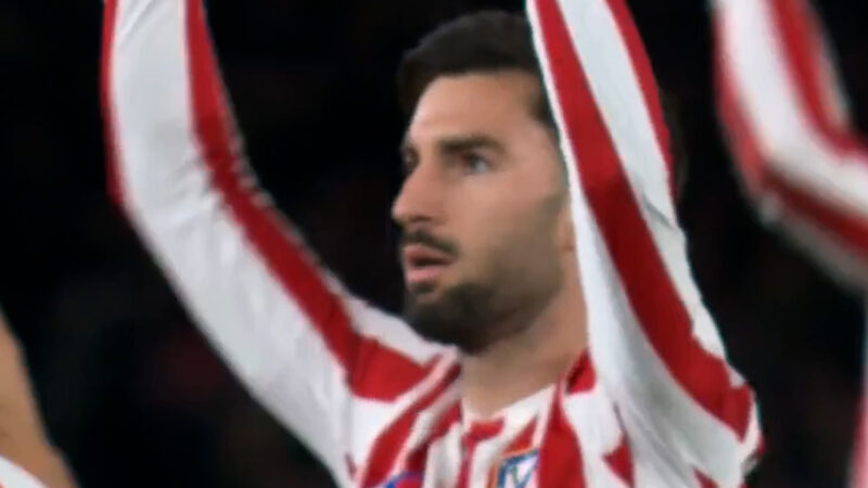 گل اول اتلتیکومادرید به بارسلونا توسط الکس بائنا