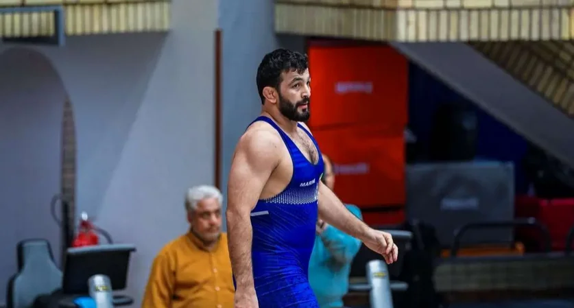 تمرینات طاقت فرسای تیم ملی کشتی با حضور حسن یزدانی