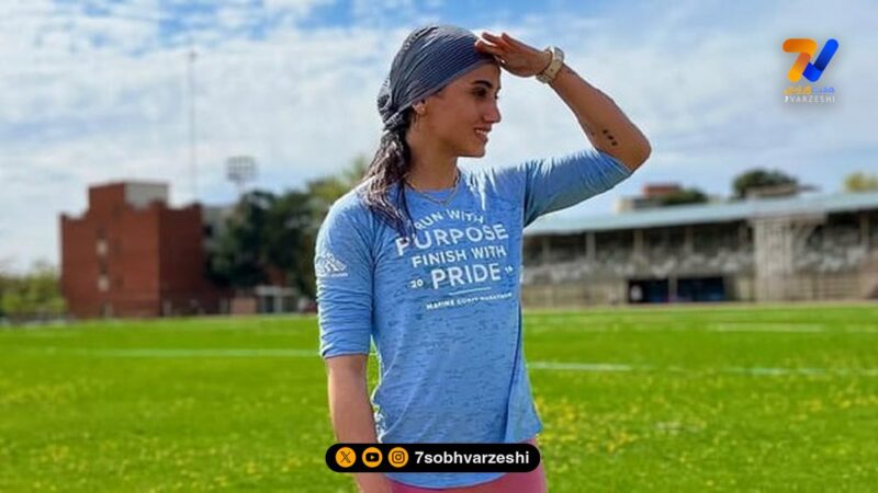 نگاه ورزشی| نیلوفر یاوری و تمرین دوومیدانی در سرما