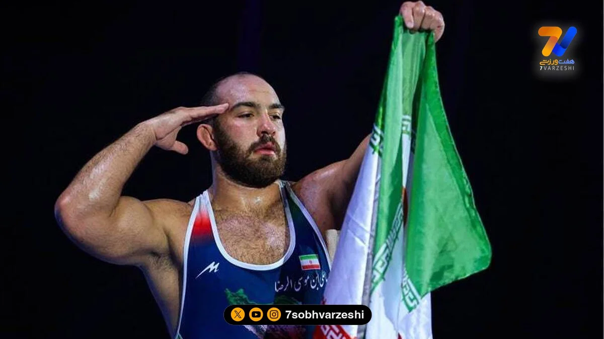 عکس| امیرحسین زارع کشتی‌گیر وزن 125 کیلوگرم در دبی