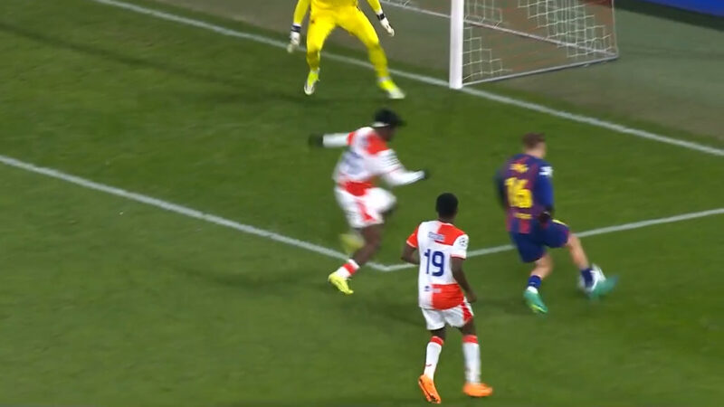 گل اول بارسلونا به اسلاویاپراگ توسط فرمین لوپز