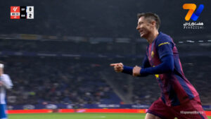 گل دوم بارسلونا به اسپانیول توسط لواندوفسکی