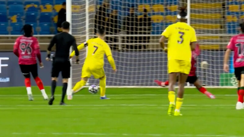 گل اول النصر به الخلود توسط کریستیانو رونالدو