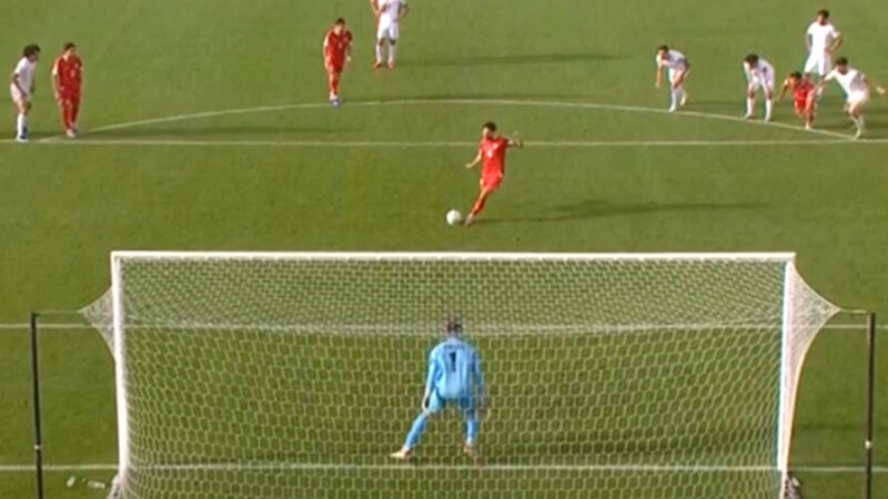 گل اول امید لبنان به ایران از روی نقطه پنالتی