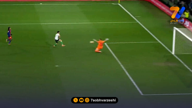 گل مردود ریسینگ سانتاندر به بارسلونا