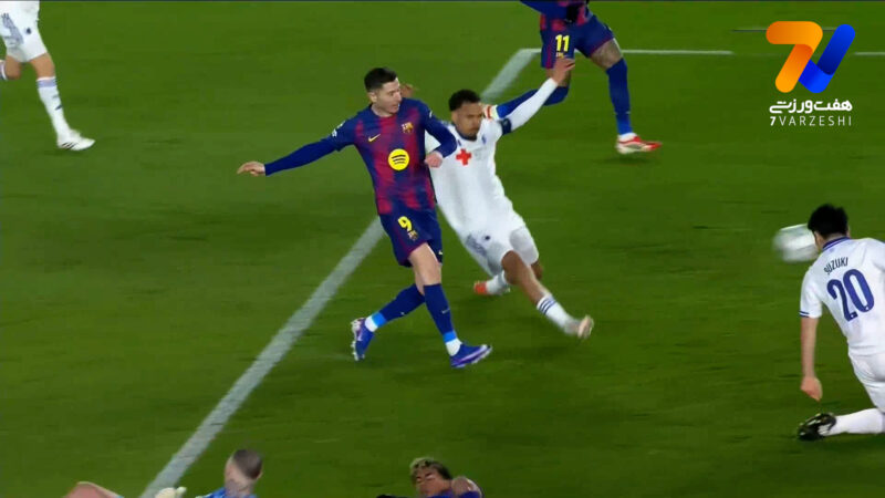 گل اول بارسلونا به کپنهاگن توسط لواندوفسکی