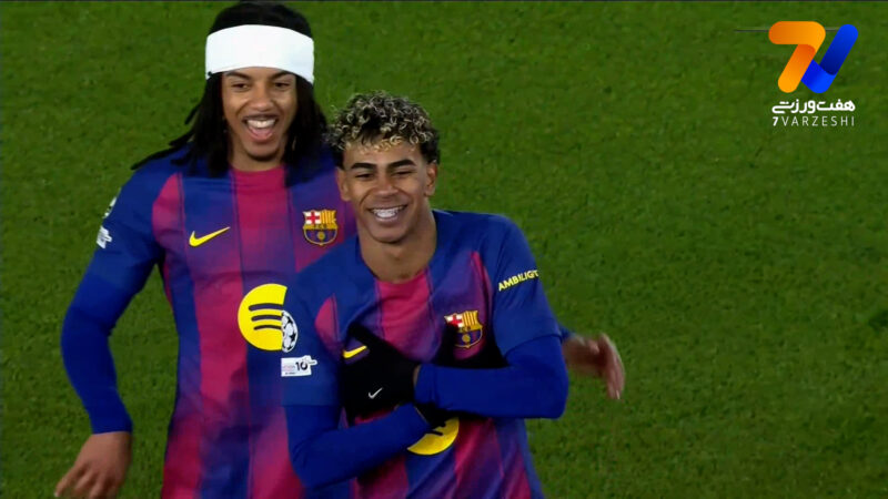 گل دوم بارسلونا به کپنهاگن توسط یامال