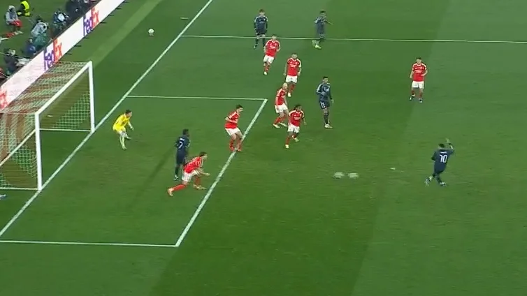 گل دوم رئال مادرید به بنفیکا توسط کیلیان امباپه