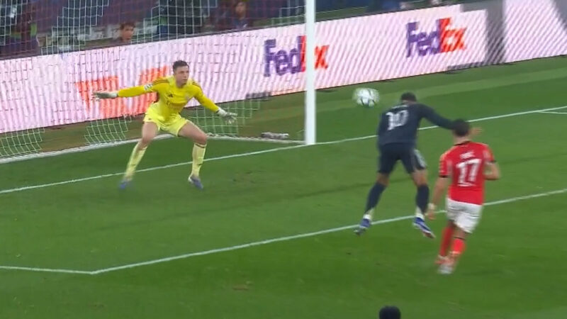 گل اول رئال مادرید به بنفیکا توسط کیلیان امباپه