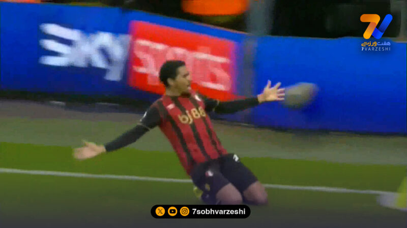 گل سوم بورنموث به لیورپول توسط امین عدلی