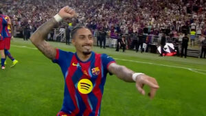 گل اول بارسلونا به رئال مادرید توسط رافینیا
