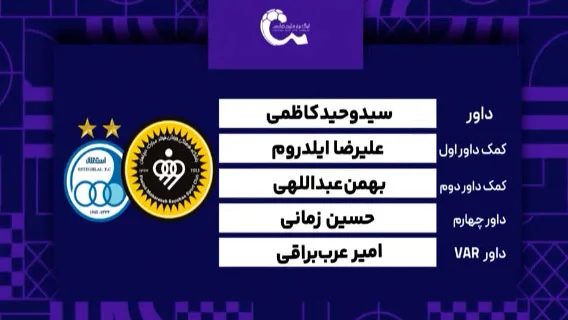 کارشناسی داوری دیدار سپاهان – استقلال