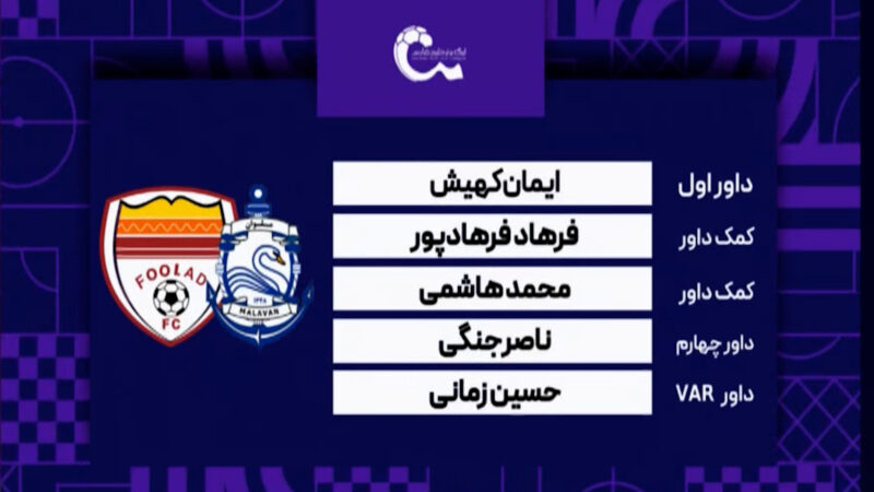 کارشناسی داوری دیدار ملوان – فولاد