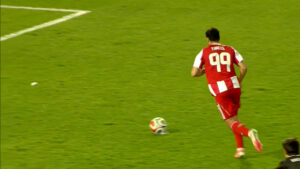 گل اول المپیاکوس به سرته با پنالتی طارمی