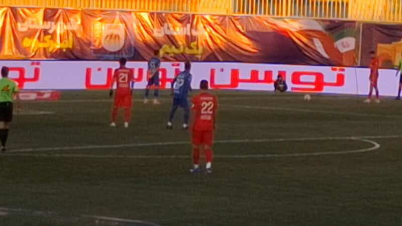 موقعیت دقیقه 28 تراکتور روی دروازه استقلال از نگاه دوربین هفت ورزشی