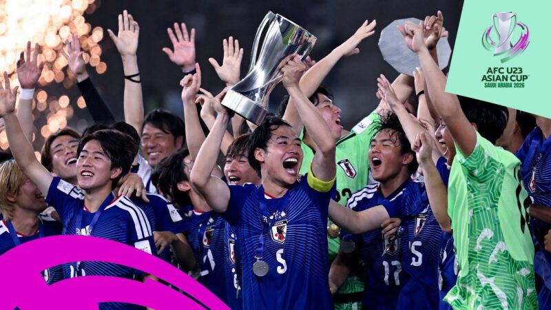 مراسم قهرمانی امید ژاپن در جام ملت‌های آسیا 2026