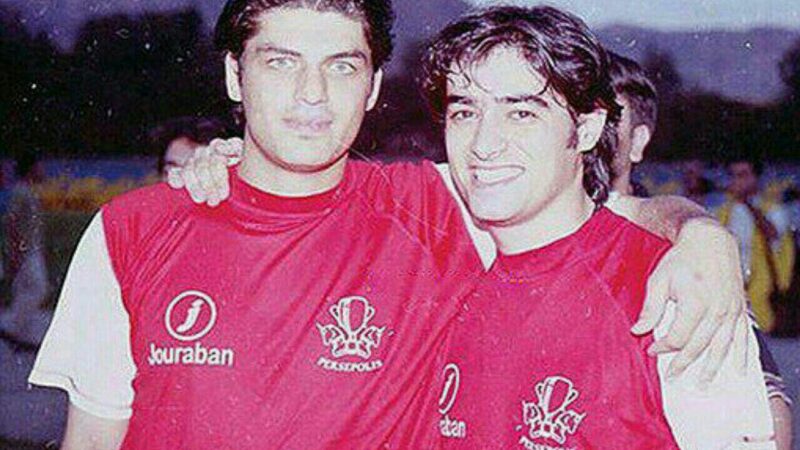 قاب تاریخ| شهاب حسینی و سام درخشانی در لباس پرسپولیس؛ دهه 80