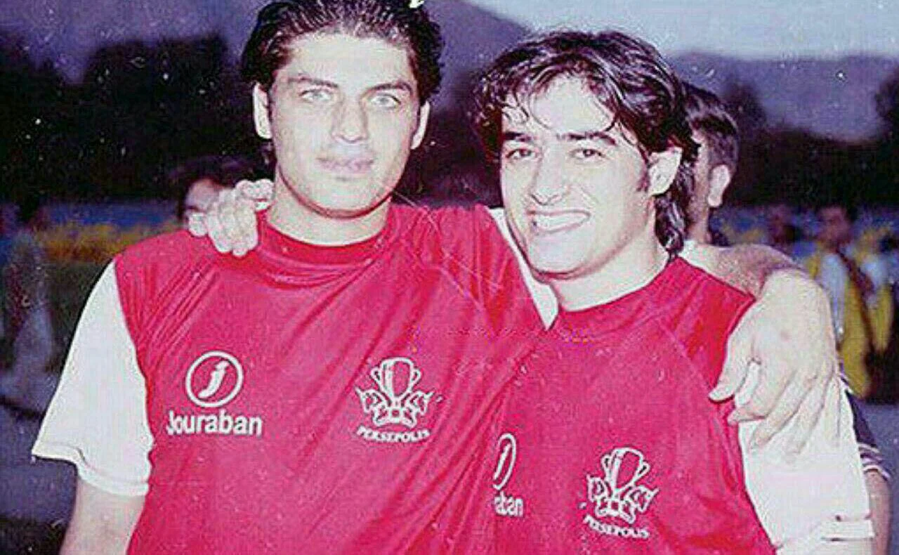 قاب تاریخ شهاب حسینی و سام درخشانی در لباس پرسپولیس؛ دهه 80 - مجله ورزشی