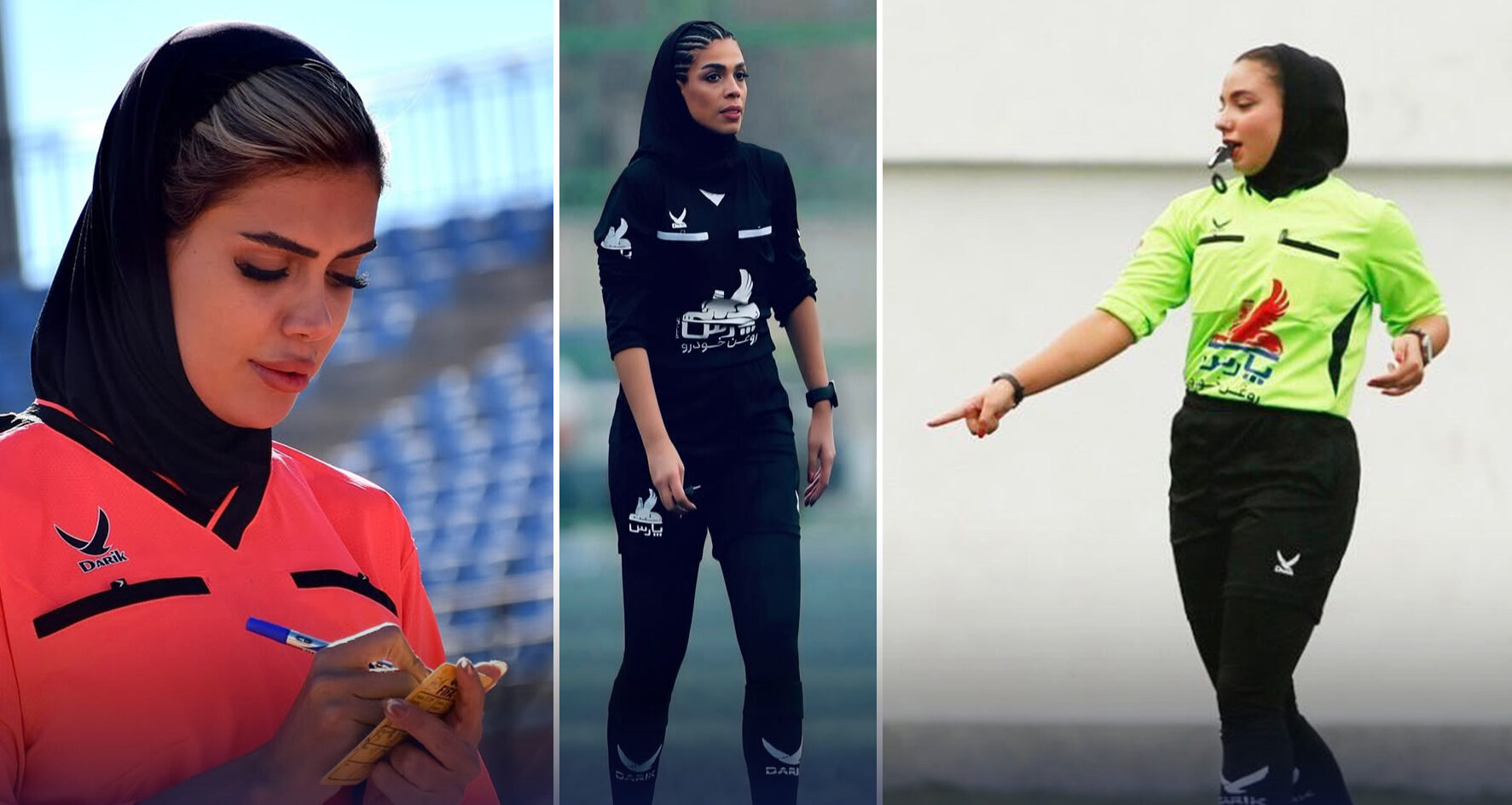 لنز ورزشی ‌‌گیسو و ‌درنا و سحر سه داور ‌برازنده و خوش‌استایل فوتبال زنان