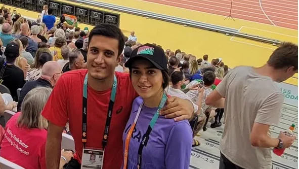 قاب خانوادگی| فرزانه فصیحی و همسرش در سوئیس