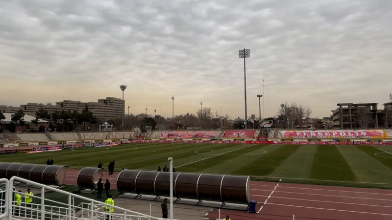 وضعیت ورزشگاه دستگردی ساعاتی مانده تا دیدار پرسپولیس و چادرملو