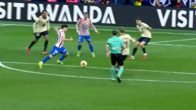 گل چهارم اتلتیکومادرید به بارسلونا توسط خولیان آلوارز