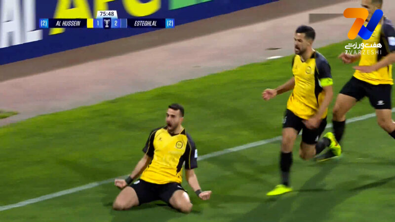 گل دوم الحسین اردن به استقلال توسط ابو الجزار