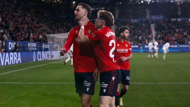 گل دوم اوساسونا به رئال مادرید توسط رائول گارسیا