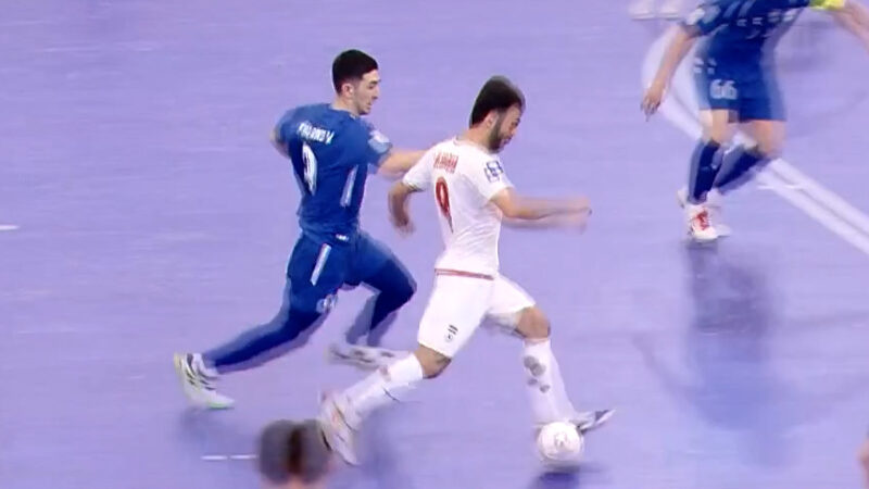 گل اول فوتسال ایران به ازبکستان توسط اولاد قباد