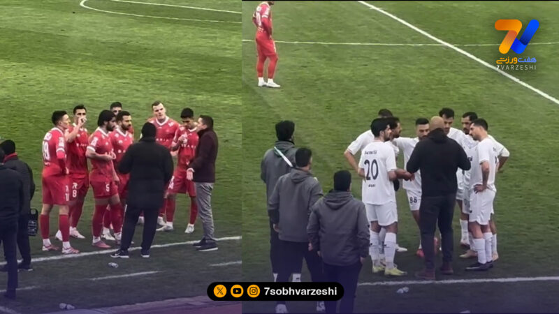 جلسه سرپایی مربیان ملوان و پرسپولیس با بازیکنان