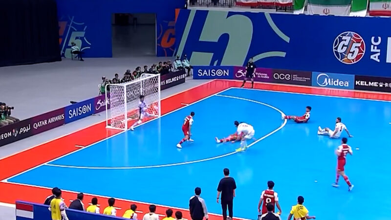 گل پنجم فوتسال ایران به اندونزی با دبل سعید احمدعباسی