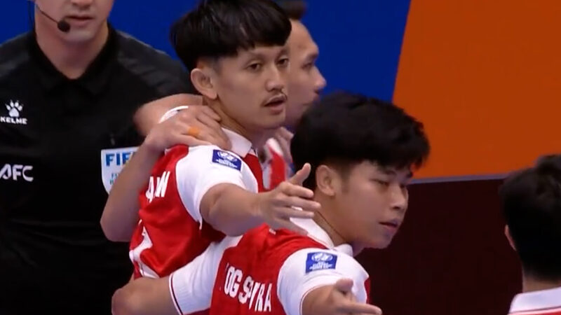 گل اول فوتسال اندونزی به ایران توسط رضا گوناوان