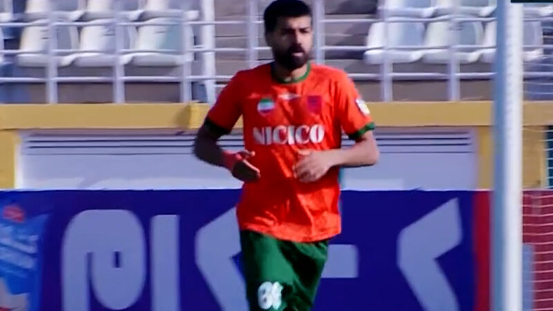 گل اول مس رفسنجان به پیکان توسط رضا جبیره