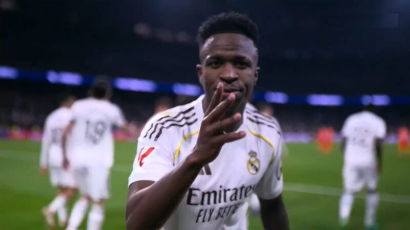 گل چهارم رئال مادرید به رئال سوسیداد توسط وینیسیوس جونیور