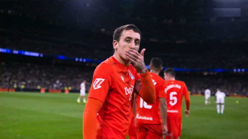 گل اول رئال سوسیداد به رئال مادرید توسط میکل اویارزابال