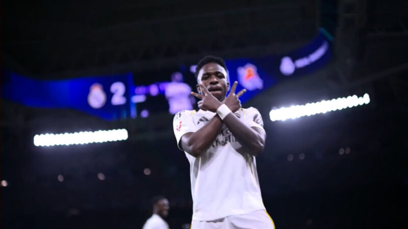 گل دوم رئال مادرید به رئال سوسیداد توسط وینیسیوس جونیور