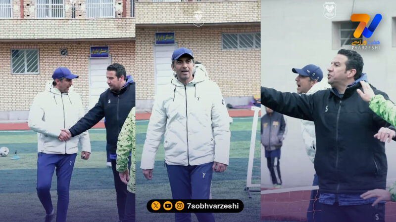 تنیس فوتبال قبل از تمرین؛ بازگشت رحمتی به دوران بازیگوشی!