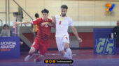 تساوی پرگل تیم ملی فوتسال ایران در نیمه اول مقابل عراق
