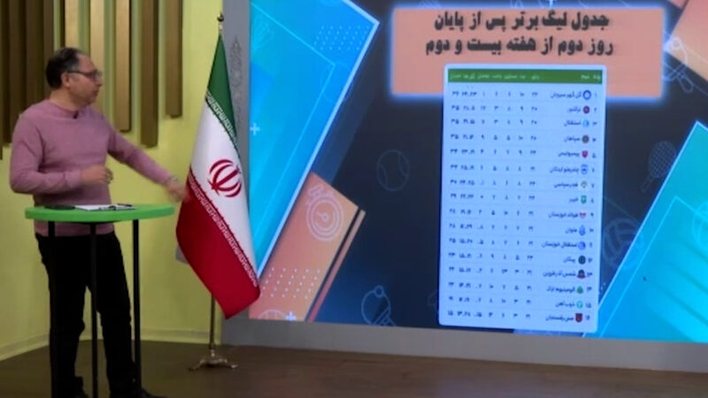 جدول لیگ برتر پس از روز دوم از هفته بیست و دوم