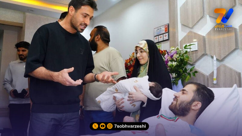 دیدار اعضای تیم ملی فوتبال از جانباز جنگ رمضان