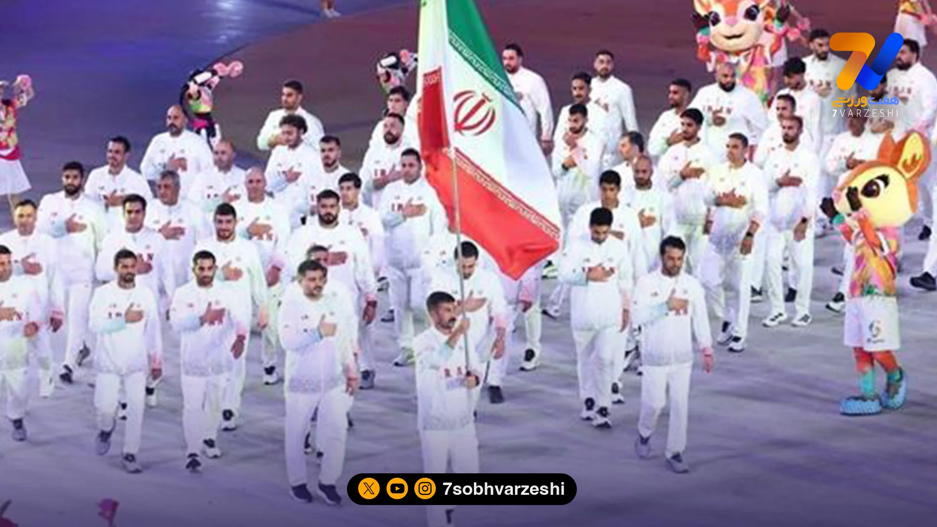رژه کاروان شهدای ناو دنا در بازی های آسیایی ساحلی سانیا - سایر ورزش‌ها