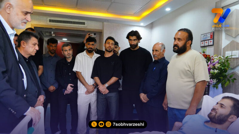 دیدار اعضای تیم ملی فوتبال با جانباز جنگ تحمیلی