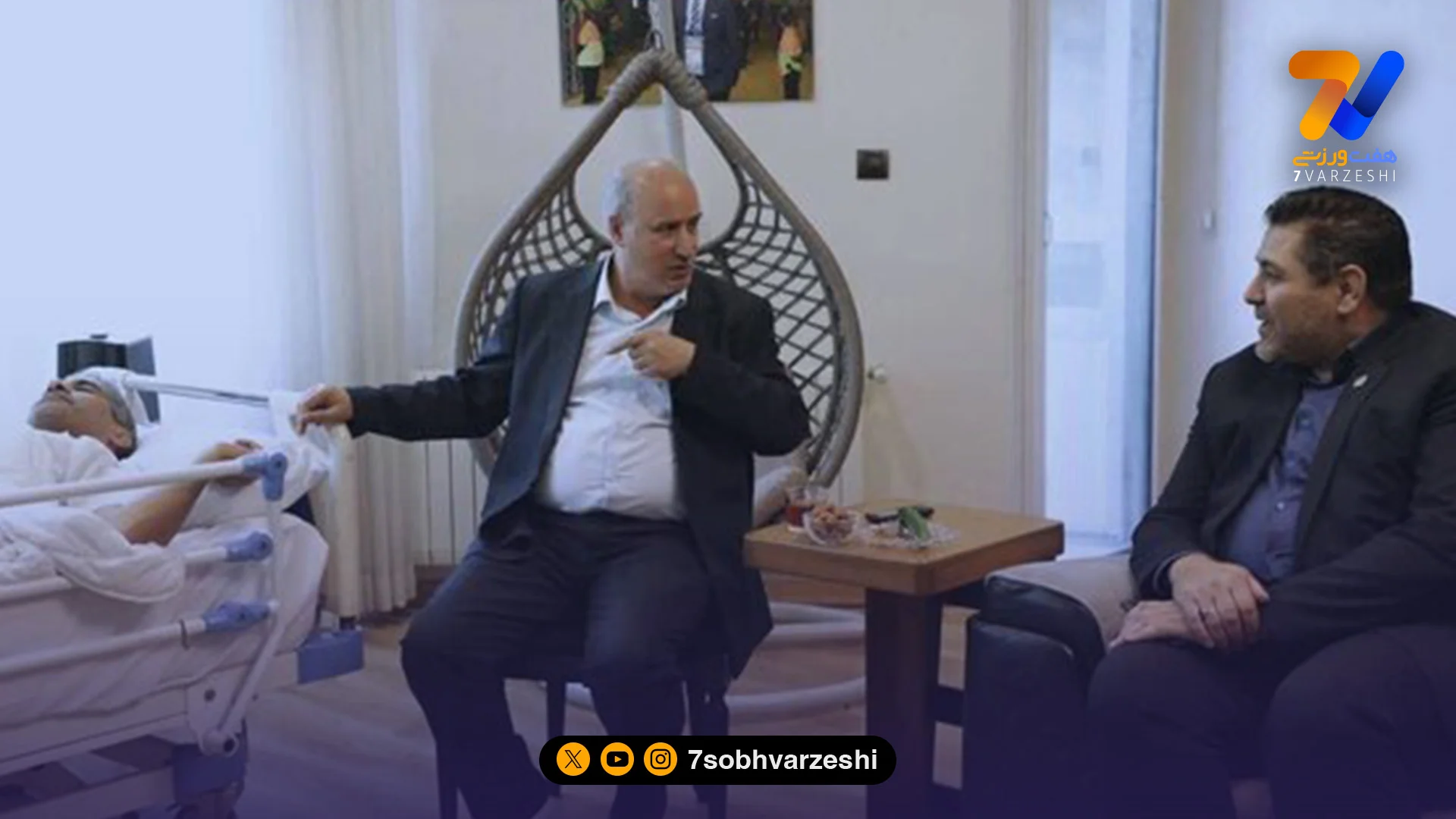 مهدی تاج به عیادت کامرانی فر رفت - فوتبال